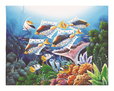 海底世界 动物油画