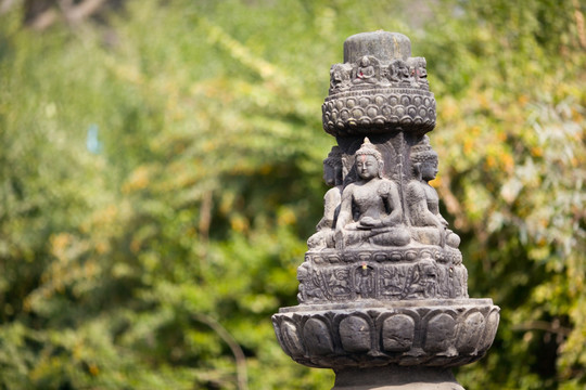 尼泊尔加德满都猴庙雕像