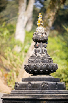 尼泊尔加德满都猴庙 佛塔