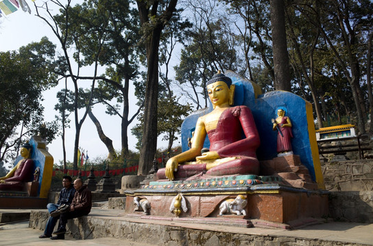 尼泊尔加德满都猴庙