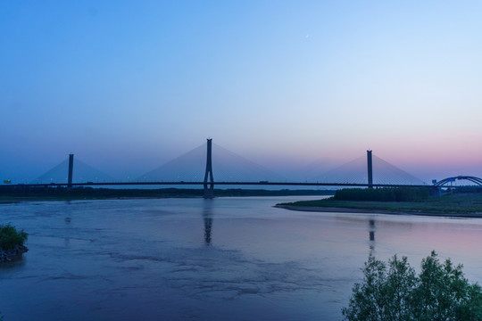 济南黄河日落 （1）