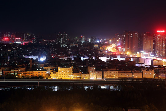 城市夜景 西安长安区