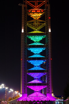北京玲珑塔夜色