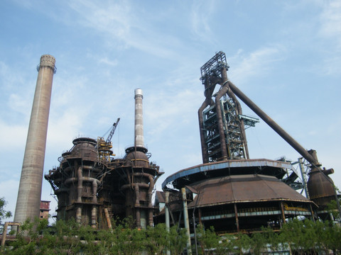 炼钢厂 高炉 烟囱 北京首钢