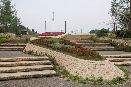 文化石花台 台阶