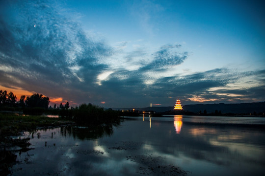 平阳湖夜色