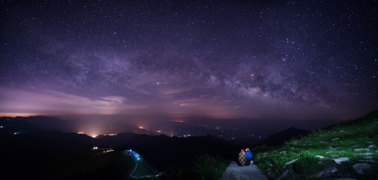 武功山银河星空