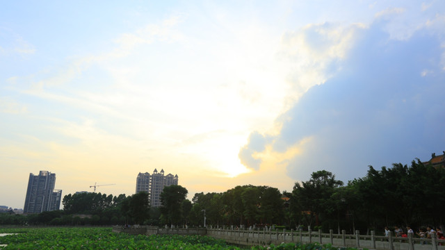 唯美风光 都市晚霞