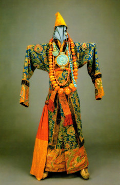 藏袍 礼服 珊瑚 琥珀 蜜蜡
