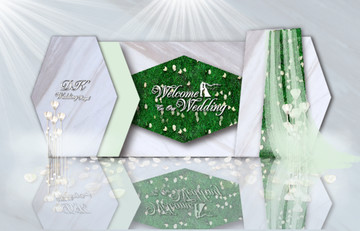 白绿色大理石主题婚礼设计