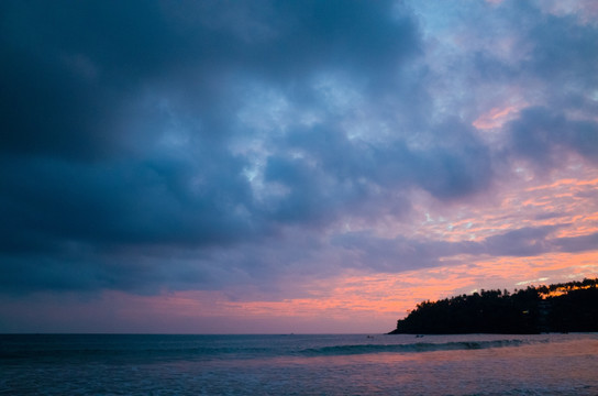 斯里兰卡美瑞莎海滩 落日