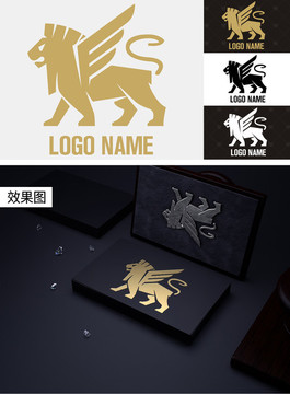 创意狮子服装房地产logo商标