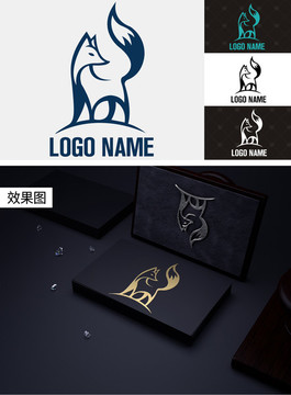 创意狐狸服装房地产logo