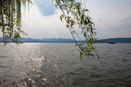 夕阳 西湖风景 杭州旅游 杭州