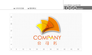 银杏叶三角logo标志
