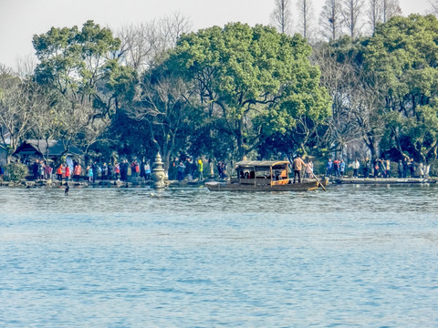 西湖风光 杭州西湖全景 西湖