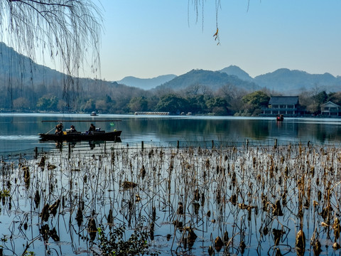 西湖风光 杭州西湖全景 西湖