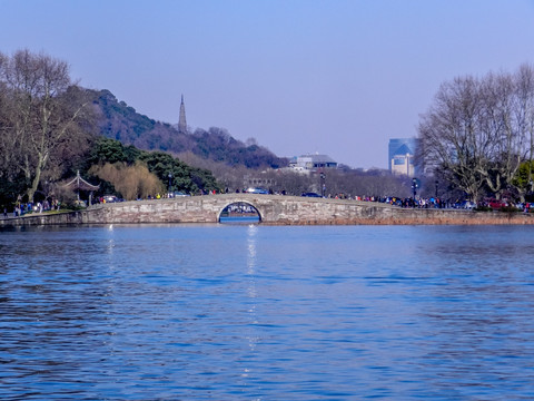 西湖风光 杭州西湖全景 西湖