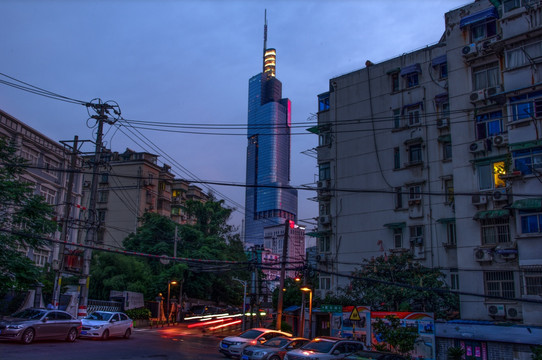 南京紫峰大厦夜景