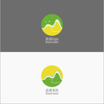 旅游logo 山水景区logo