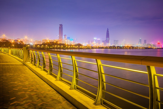 深圳湾观海栈桥夜景