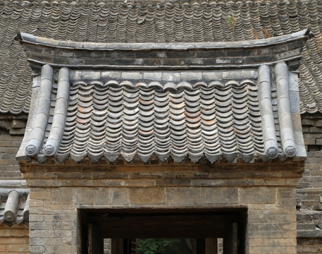 中式古老建筑民居宅院大门门头