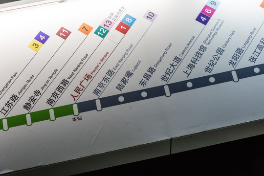 上海地铁换乘指示牌