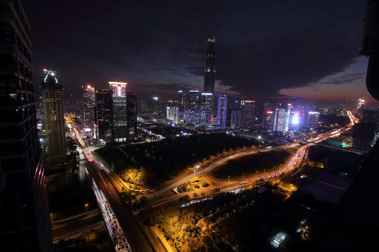 深圳城市风光夜景