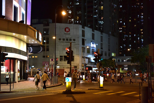 香港街头夜景