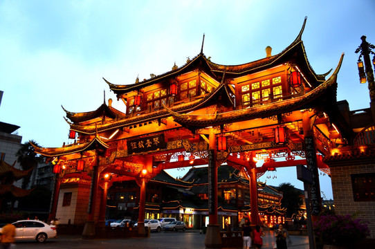 成都琴台路夜景