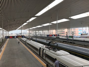 高铁 和谐号 站台 火车站 火