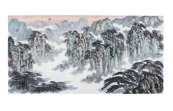 群山万壑 山水国画