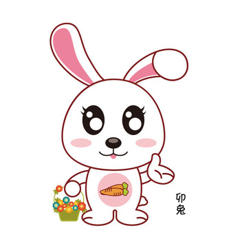 生肖兔卡通形象
