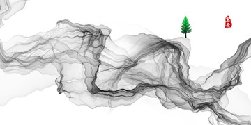 水墨抽象写意山水画