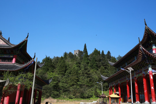寺庙 建筑 蓝天 天空 景观