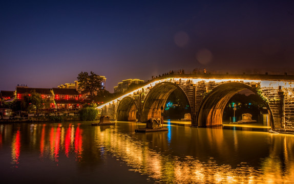 拱宸桥夜景 杭州风光