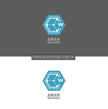 分子 科技公司logo设计