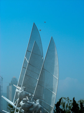 帆船雕塑
