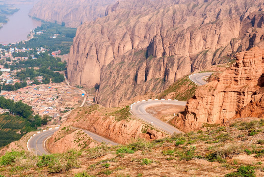 黄河石林风景山路十八弯