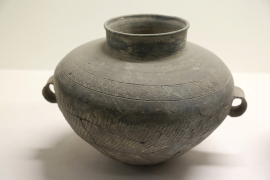 新石器时代龙山文化灰陶双系罐
