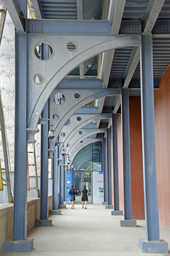 钢结构建筑长廊 工厂建筑走廊
