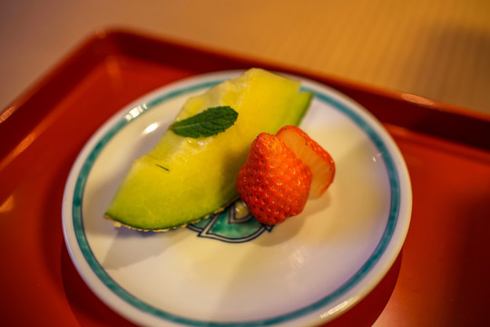 日本高野山一乘院精进料理水果