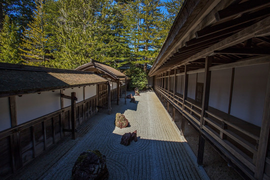 日本和歌山高野山金刚峰寺枯山水