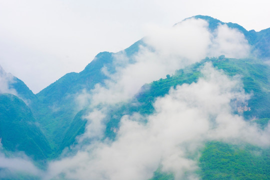 青山 云雾