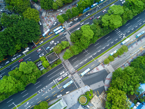 俯瞰 深圳 深南大道