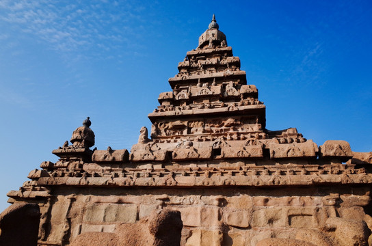印度金奈马哈巴利普兰的海岸神庙
