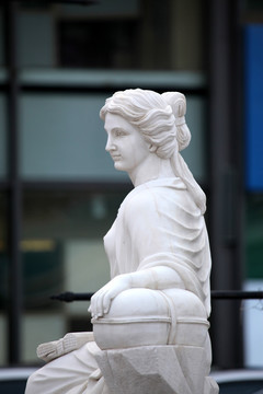 雕塑 天使 美女 汉白玉 石雕