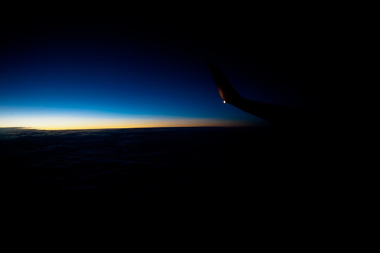 云层 夕阳 飞机 晚霞 天空