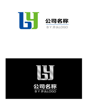 B Y 开头LOGO