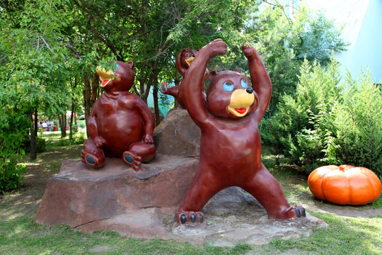 太阳岛 雕塑 熊
